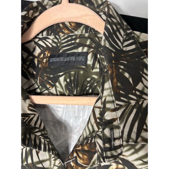 DRYKORN For Beautiful People Men's Green Leaf Print Button Down Size XL - Picture 5 of 9